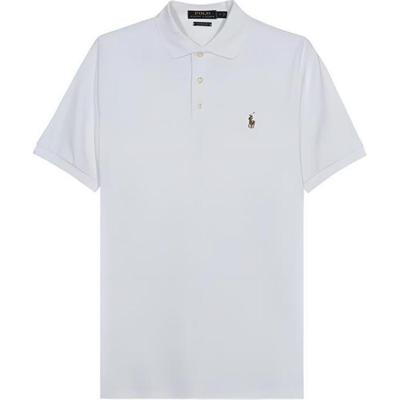 Polo Logo Embroidered Straight Fit Short Sleeve Polo Shirt Men Tops White 710666999-001
