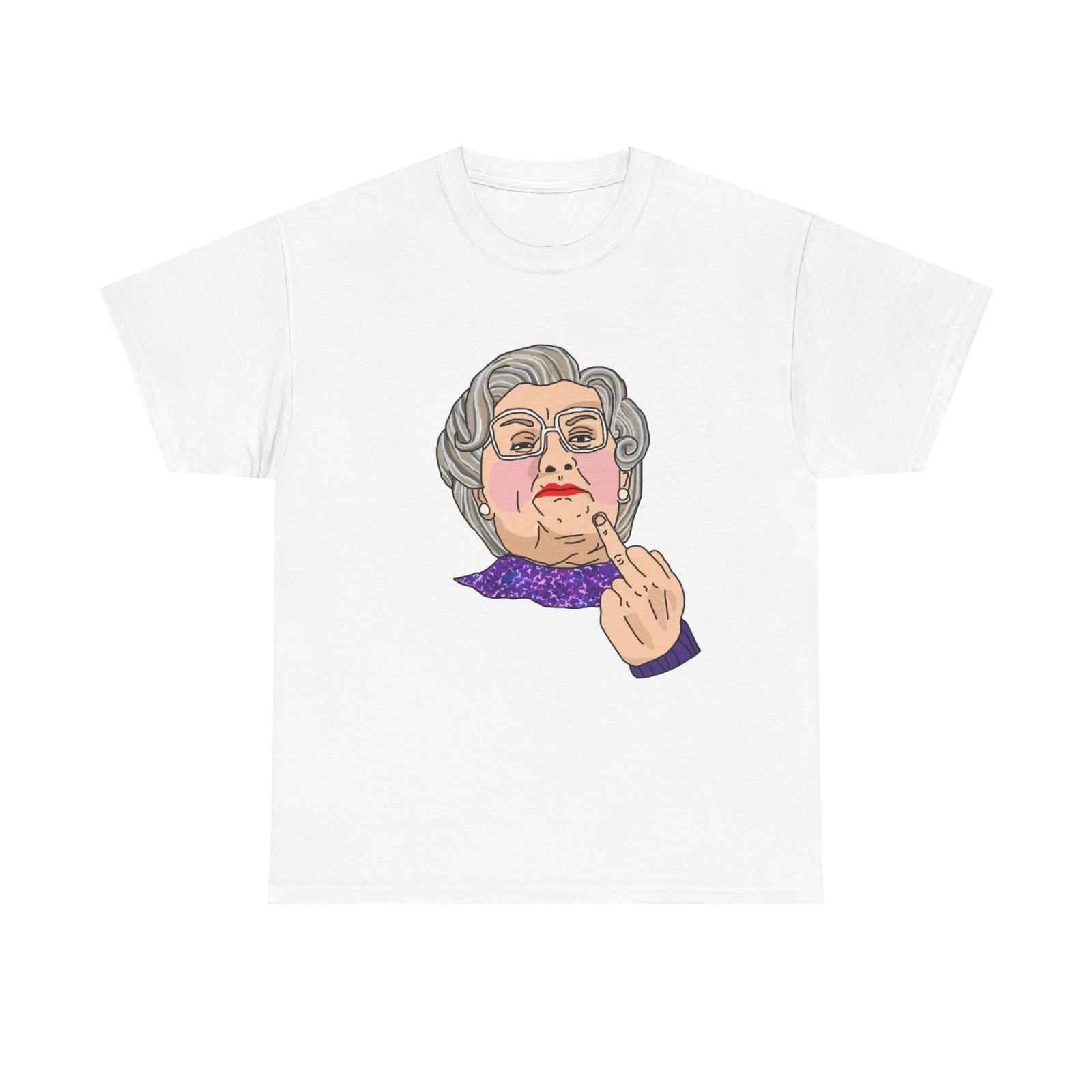 Ms Doubtfire Movie T Shirt Comedy Robin Williams Unisex Heavy Cotton Tee L