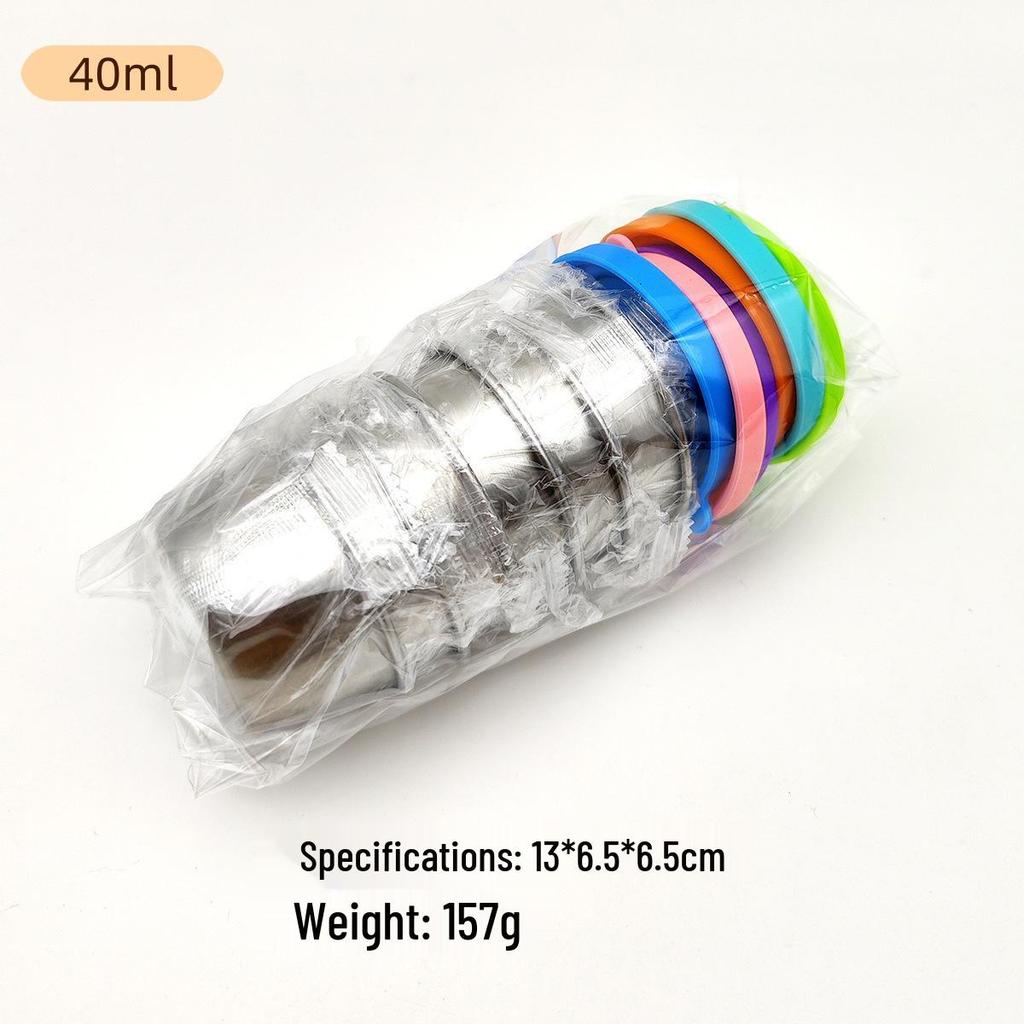 304 Stainless Steel Sauce Container with Silicone Lid, Sealed, for Outdoor Use and Seasoning.