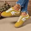 Shoes Female  Hot Sale Lace Up Women's Vulcanize Shoes Spring Autumn Round Toe Mixed Colors Flat Casual Comfortable Sneakers