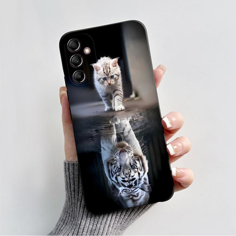 For Samsung A14 Case Galaxy A14 5G Cover SM-A145F A145M SM-A146B Luxury Fashion Black Silicone Phone Case Shockproof Back Cover Galaxy A14