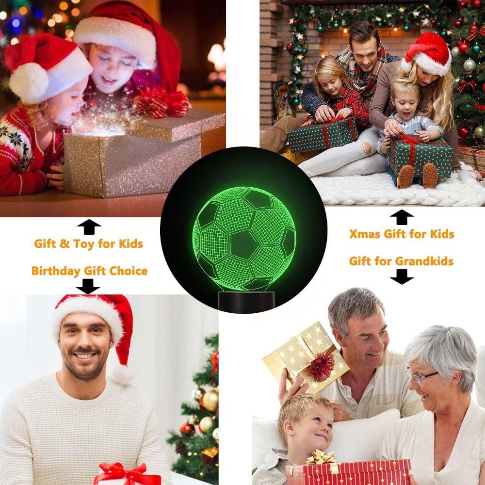 Luminous LED Night Light Soccer Ball Table Lamp Gifts 3D Football Lamp Sport Fan