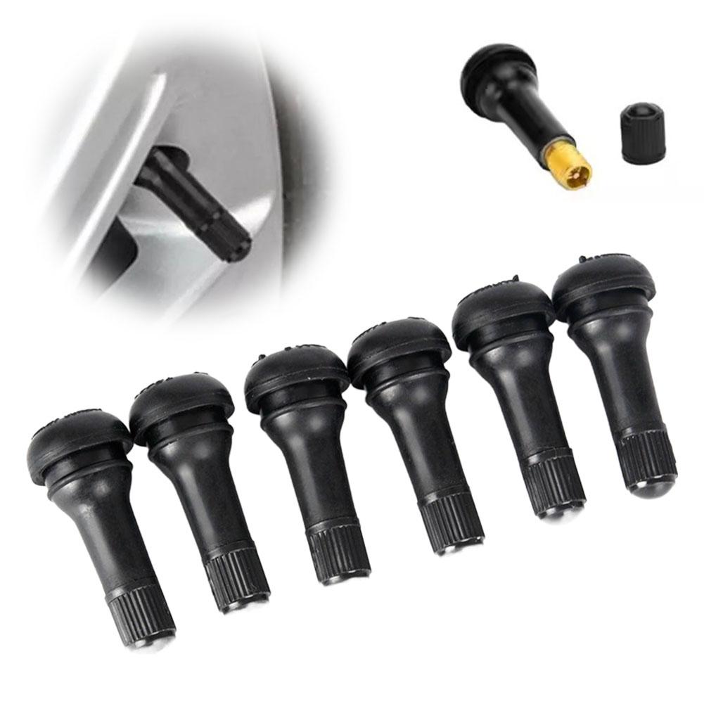 10PCS TR413 Rubber Snap-in Tire Valve Stems Sturdy Replacement Tyre Valves Stems for Tubeless Rim Holes On Cars, Go-Karts, Truck