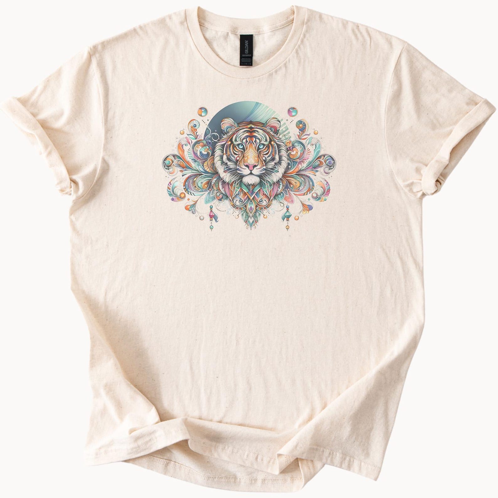 colorful tiger art t shirt nature inspired animal graphic for adults 130