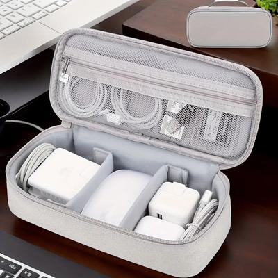1pc Travel Portable Charging Cable Organizer Bag, Suitable for Chargers, Data Cables, and External Hard Drives Tote Bag