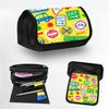 Large Capacity Flip-Top Pencil Case Compatible for School, College & Office - Cute Traffic Sign (Speed Limits, Parking Signs) Pencil Box Organizer, Po