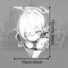 Anime Girl Car Sticker Personality Shy Woman Cartoon PVC Decal Skateboard Campervan Car Shape