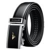 Men's High-End Cowhide Leather Belt with Automatic Buckle - Fashionable Gift for Young Professionals