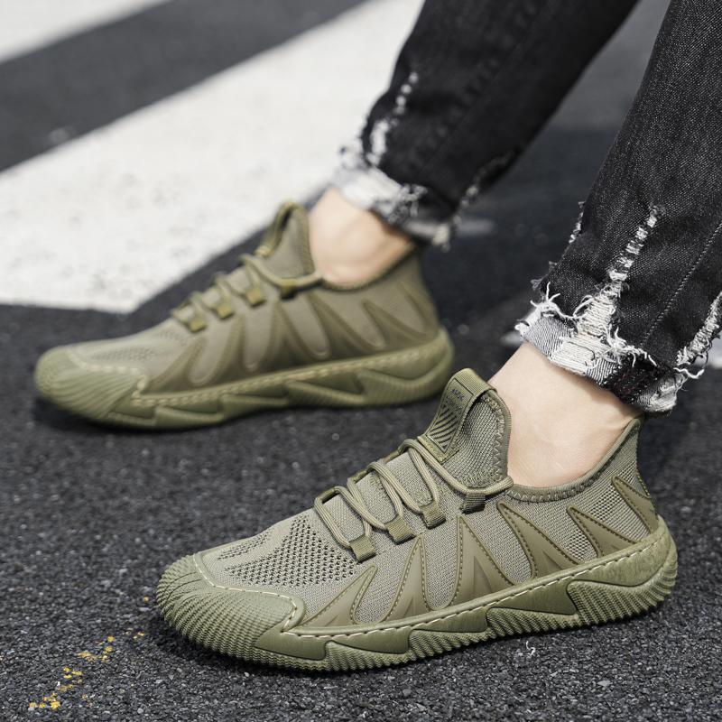 Męskie buty na co dzień z siatką Lekkie miękkie oddychające buty wulkanizowane Running Sport Fashion High Top Sneakers 2023