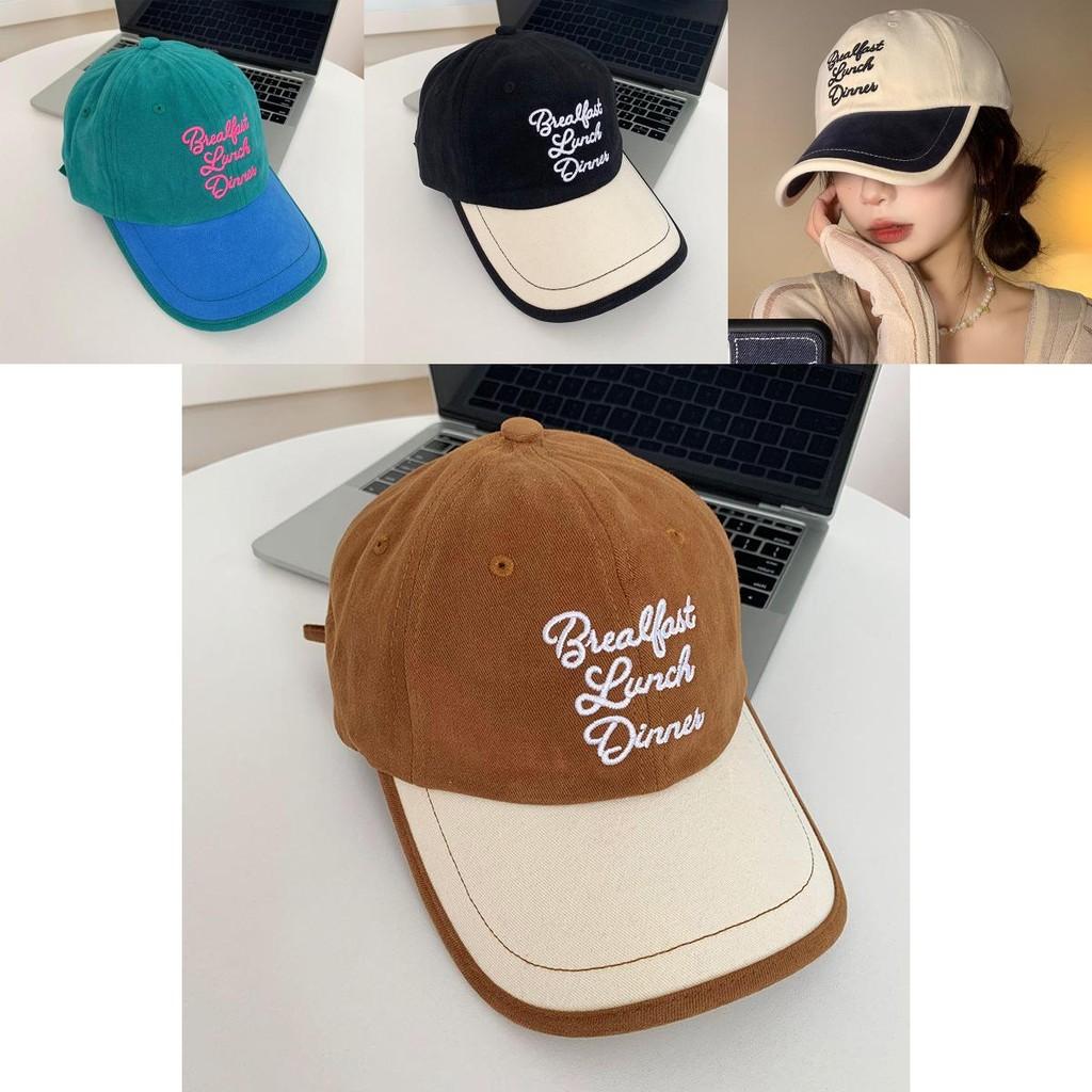 Stylish Colorful Embroidered Korean Baseball Cap For Women With Wide Brim And Adjustable Size