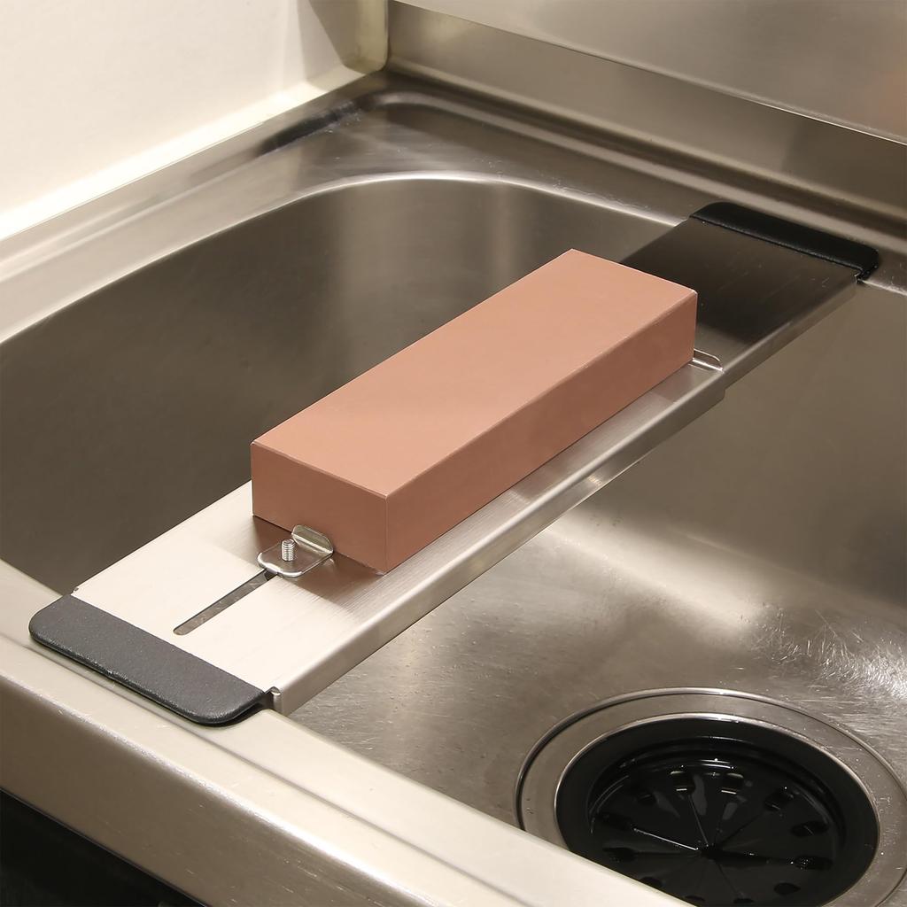 Naniwa Abrasives Industry NANIWA Sink Bridge Stainless Steel Sharpening Stone Stand with Length Adjustment Function IZ-1121