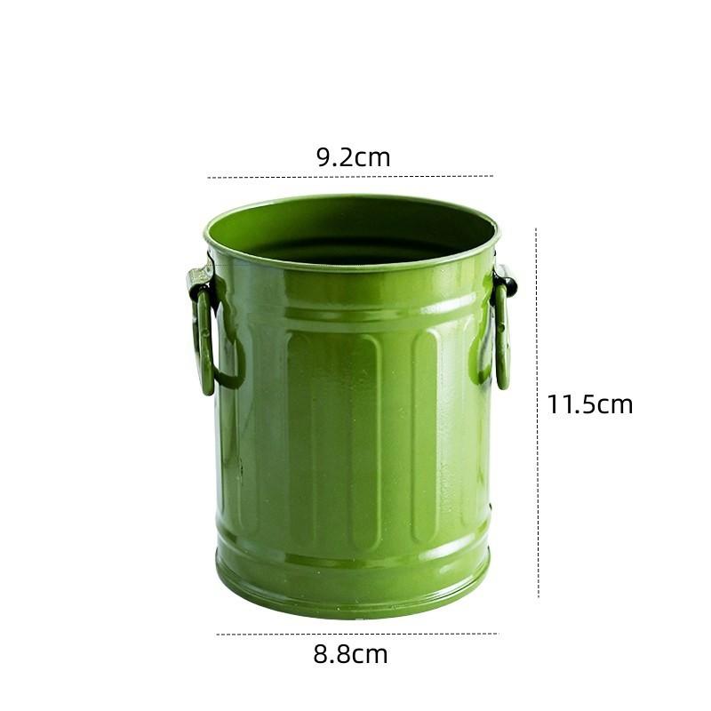 Cylindrical Iron Pen Holder Desktop Storage Bucket Multi-functional Stationery Pen Holder Large Capacity Pen Holder for Students