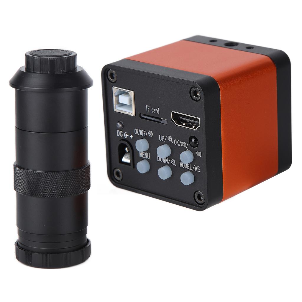 USB Microscope Camera 20MP HD Multimedia Interface Industrial Microscope Camera with 130X Cmount Lens for Industry AC