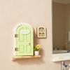 Mini Wooden Fairy Elf Door Set Simulation Balcony Fairy Door Cartoon Kids Toys  Home Decor