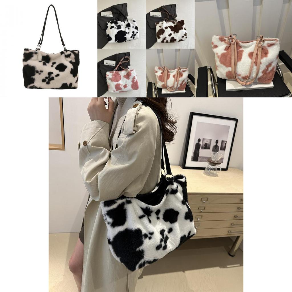 Stylish And Chic Tote Bag For Women With Plush Material And Unique Aesthetic Design