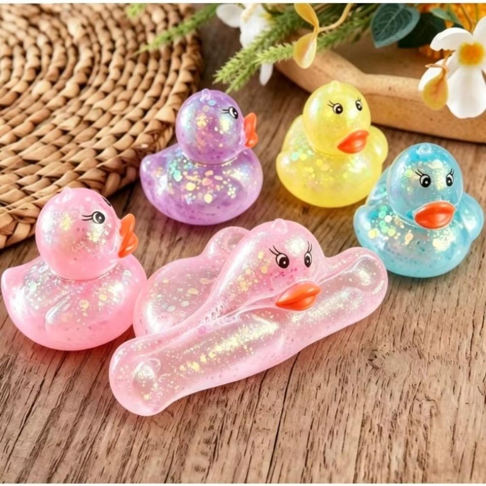 Glitzer Pailletten Tier Stressball Zufällige Farbe Entspannungsspielzeug Ente Quetschspielzeug Stressabbau