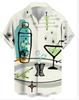 Summer Men's Beach Shirt Printed Hawaiian Short Sleeve Flower Shirt Boys