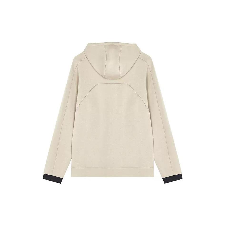 New Balance Logo Sportswear Tech Fleece Windrunner Jacket Asia Sizing 'Cream White Black' Men's AMJ21178-AL