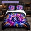 Chelsea FC Pattern 3 Pieces Bedding Set Soft Microfiber Duvet Cover with Pillow Cases for Bedroom