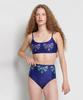 Dillaispul Vintage Bows Brooch Bikini Top - Sapphire Navy