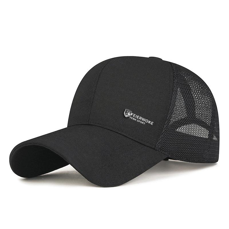 Summer Net Light Breathable Baseball Cap Men s Business Sun Hat чёрный