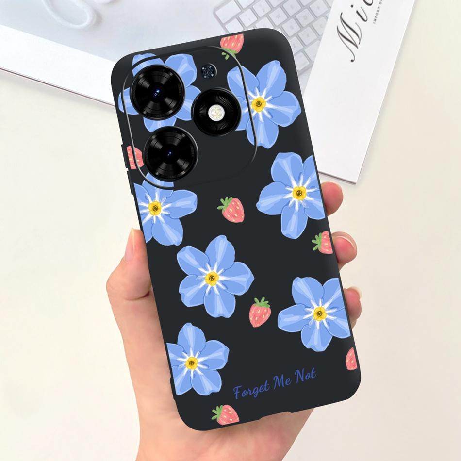 For Tecno Spark Go 2024 Case Cute Flower Love Pattern Candy Color Soft Silicon Slim Phone Back Cover For Spark Go (2024) BG6