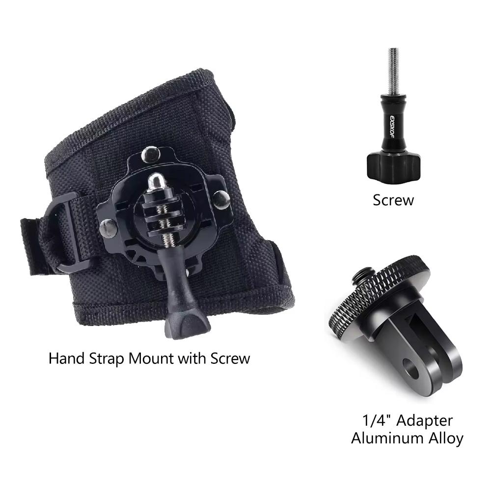 360 Degree Rotation Hand Strap Mount Glove Wrist Holder for GoPro Hero 13 12 11 10 9 AKASO SJCAM Insta360 DJI OSMO Action Camera