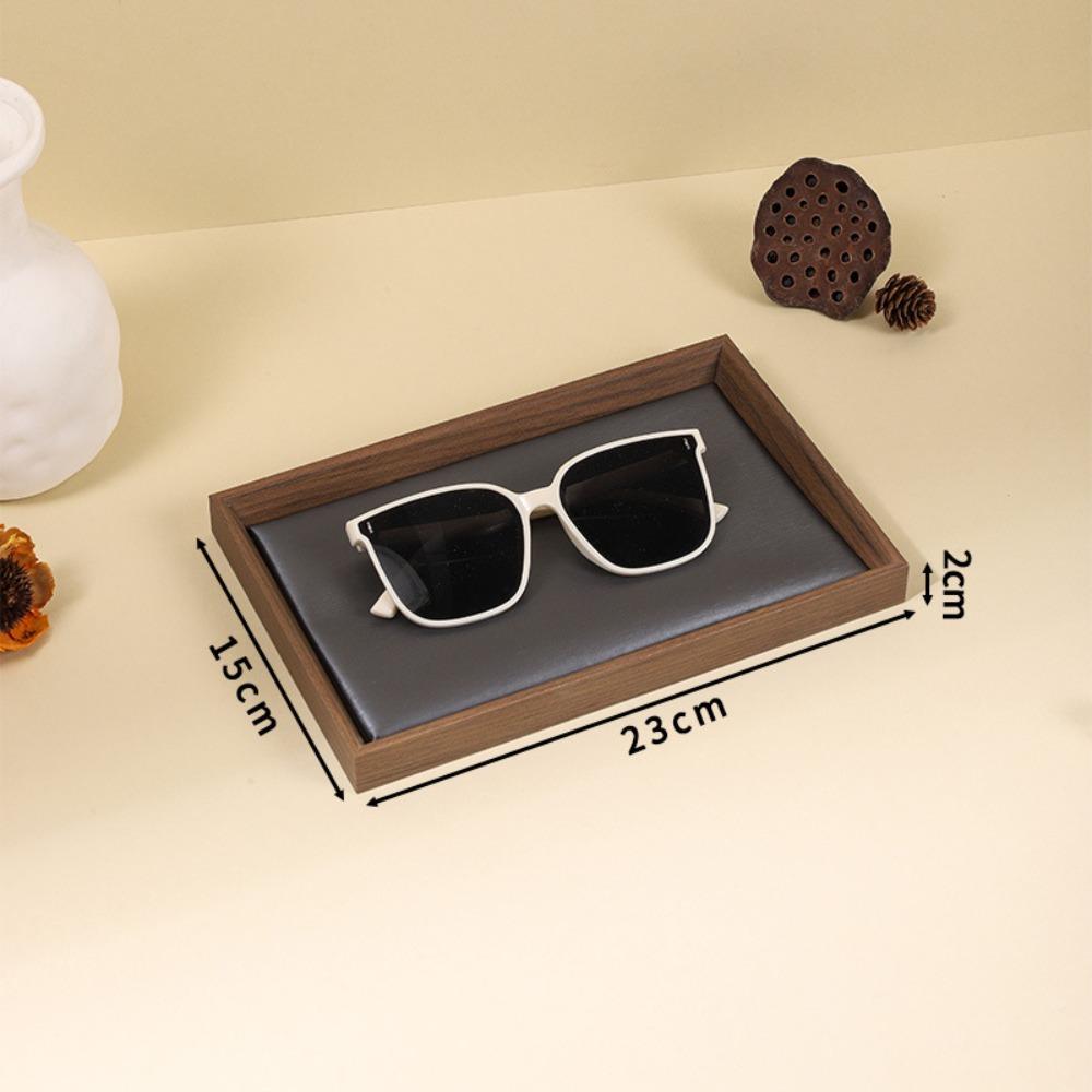 Minimalist Design Jewelry Tray Wooden Wood Grain Platter Elegant Display Tray For Dressing Table