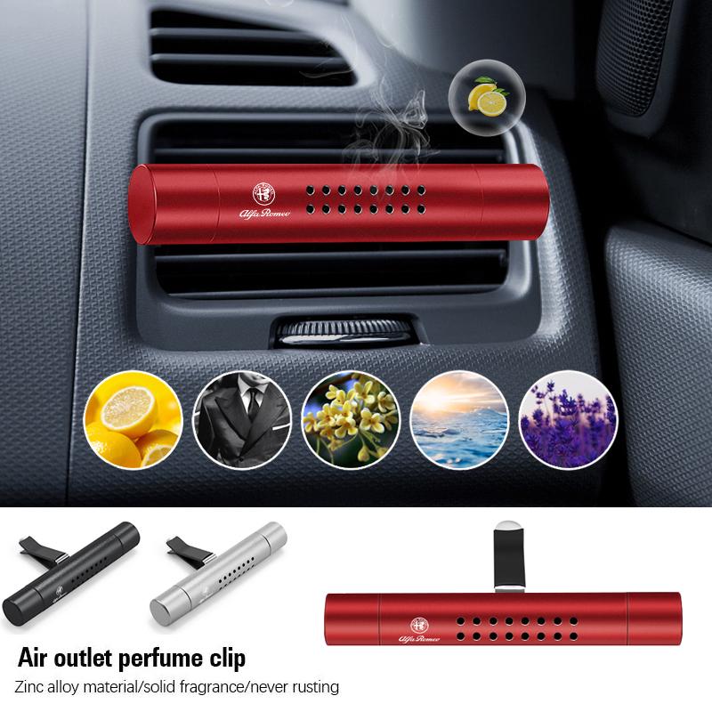 Car Vent Fragrance Diffuser Perfume Air Cleaner For Alfa Romeo 156 159 147 4C 8C 166 Giulia Giulietta Mito Stelvio Spider GTxya563