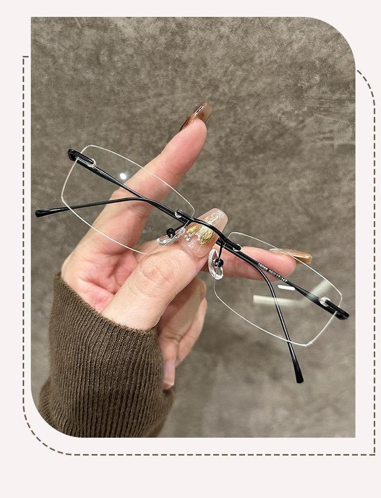 Štýlové zlaté bezrámové okuliare: Ultraľahké rámy pre ženy, Pripravené na dioptrické sklá, Elegantný dizajn