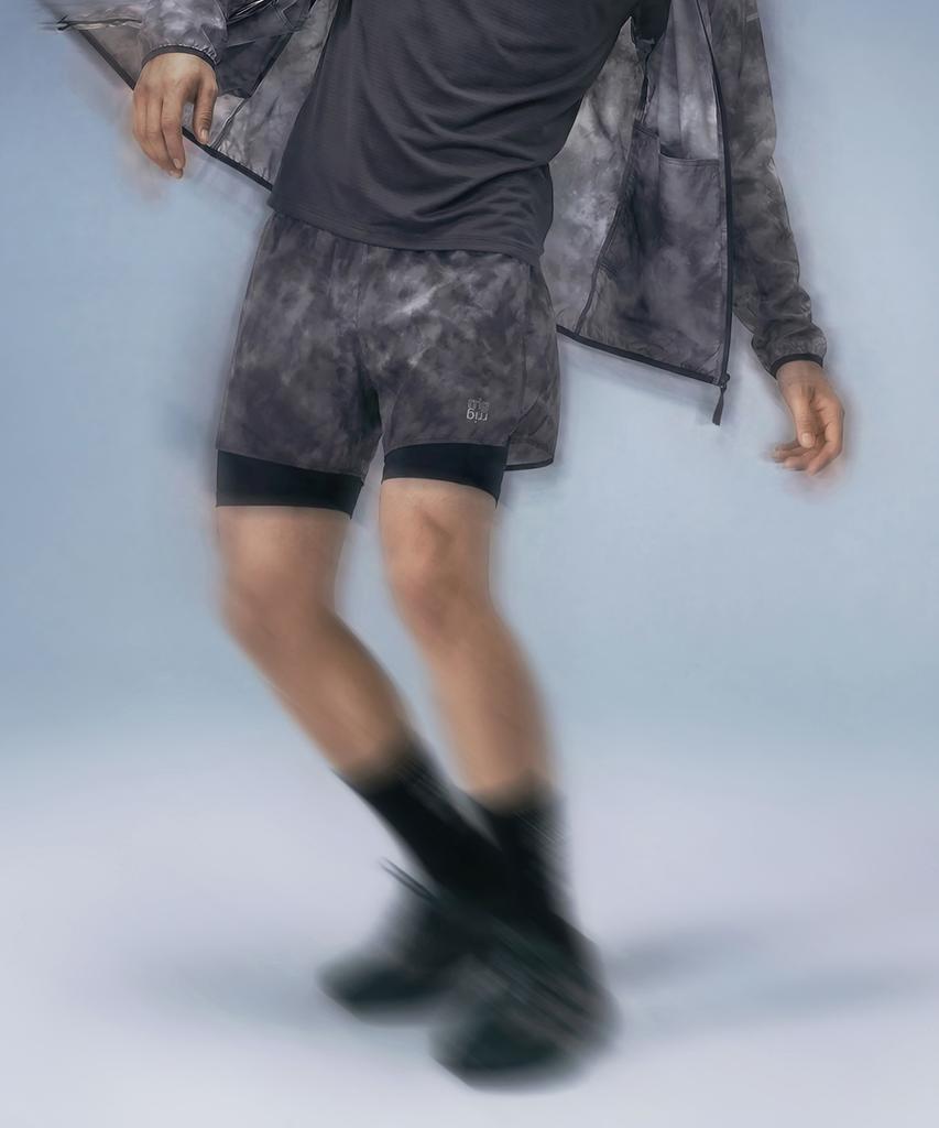 RRIG Men'S Tie-Dye Pocket Two-In-One Shorts_Bk R1Hp2101