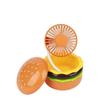 Mini Rechargeable Fan 500mAh Burger Shape Multifunction Desk Fan 3 Speeds Including Mirror Universa