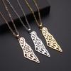 Charm Jewelry, Hollow Titanium Steel Palestinian Flag Map Arabic Pendant Necklace