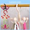 Six Rotating Claw Hook Household Clothing Holder Multifunctional Rack Storage