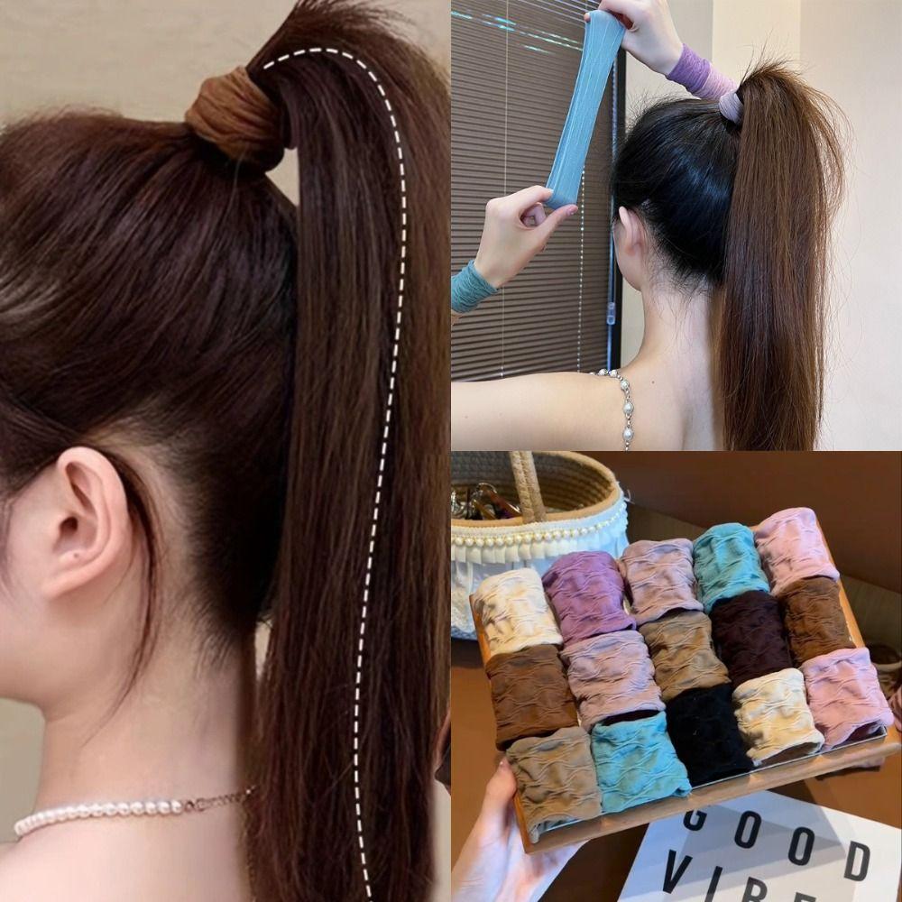 5Pcs/Set Widen Hair Band Ropes Elastic Rubber Bands New Hair Ties  Girls