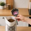 Pala per Cibo per Animali, Pala Carina a Forma di Zampa di Gatto, Contenitore Lungo Stampato in 3D, Manico Pala per Croccantini, Biscottini, Controllo delle Porzioni, Strumento per l'Alimentazione
