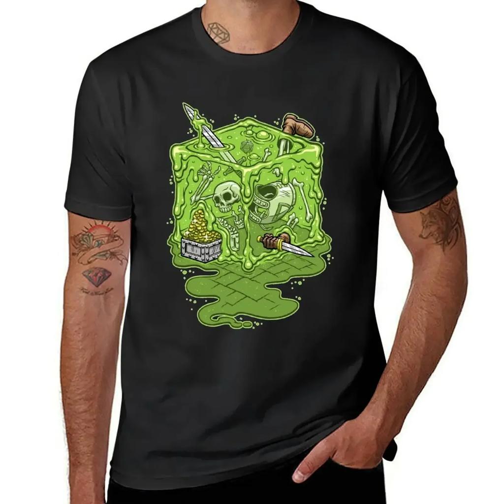 GELATINOUS CUBE! T-Shirt Street Wear Summer Clothes Man Clothes Anime Stuff Men's T Shirts