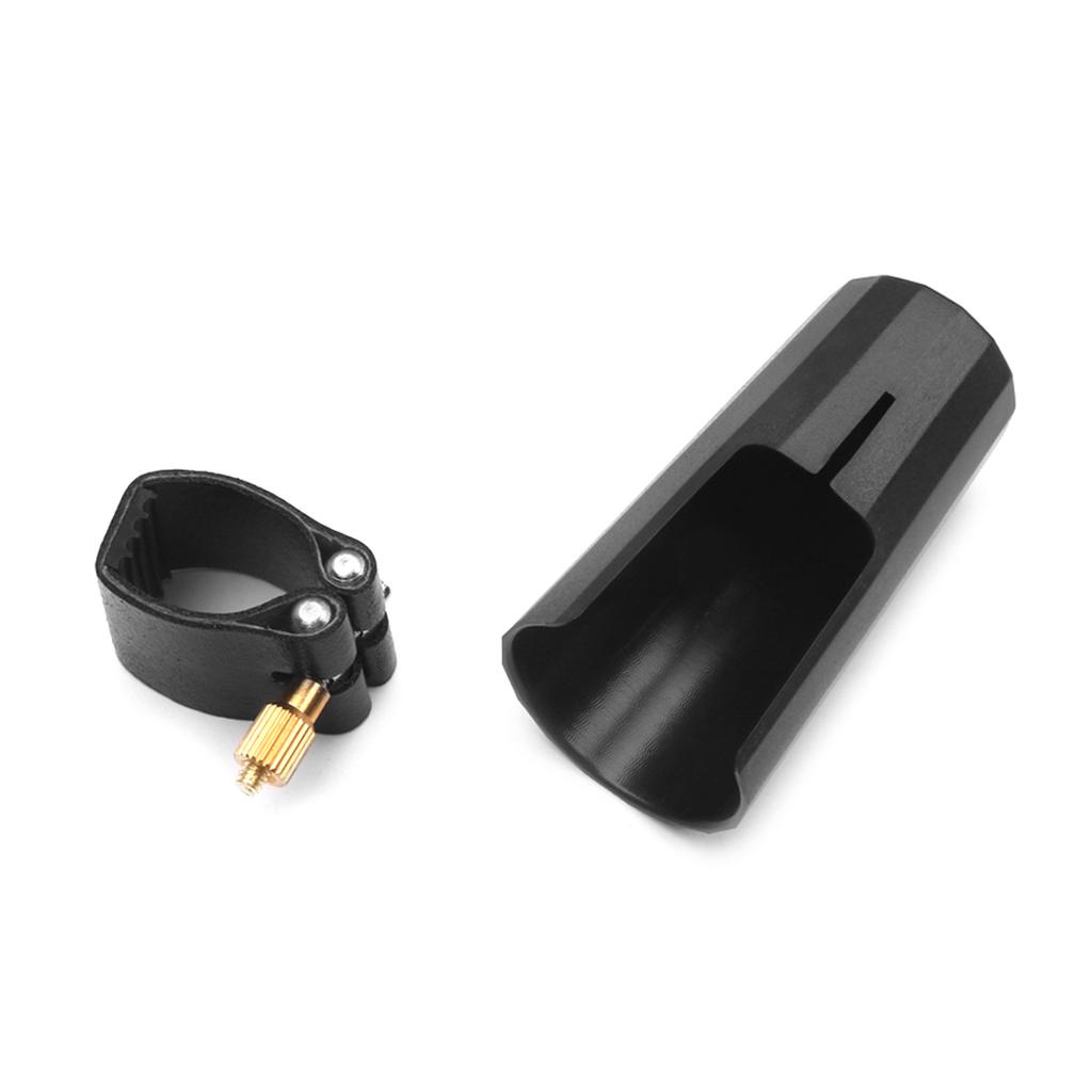Alto Sax Saxophone Mouthpiece Cap PU Leather Ligature for Sax Accessory Replacement