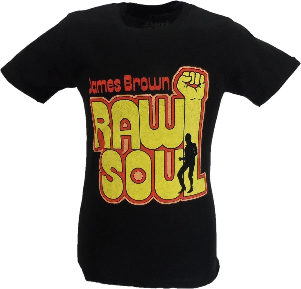Unisexs Black Official James Brown Raw Soul T Shirt S