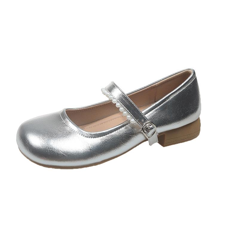 Popular French retro flat Mary Jane shoes for women's 2025 summer new one-word belt versatile single shoes with skirts to wear