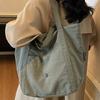 Large-capacity tote canvas bag, high-value commuting, versatile literary and artistic student clothing book, shoulder cloth bag bag when going to wor