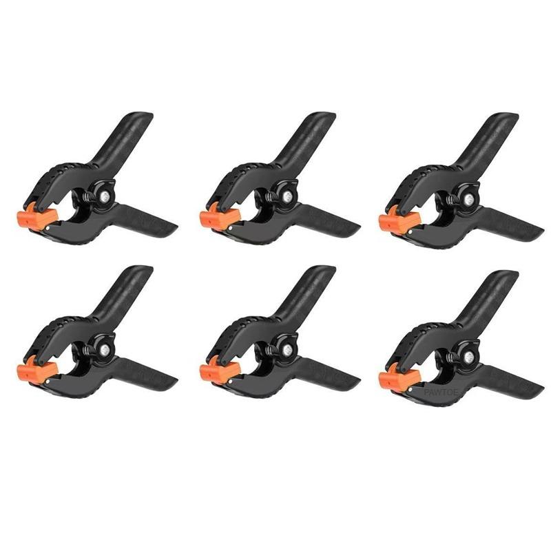 6Pack 2inch Plastic Adjustable Woodworking Clamps Wood Working Tools Spring Clip Carpentry Clamps Outillage Menuiserie