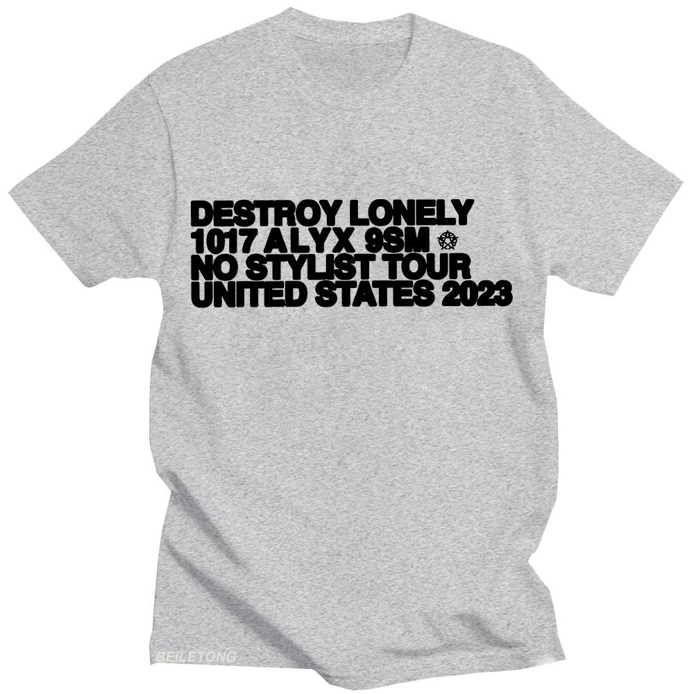 

1017 Alyx 9sm No Stylist Tour Сполучені Штати 2023 Футболка Destroy Lonely Хіп-хоп Футболка З коротким рукавом Готична Футболка Унісекс Топи M