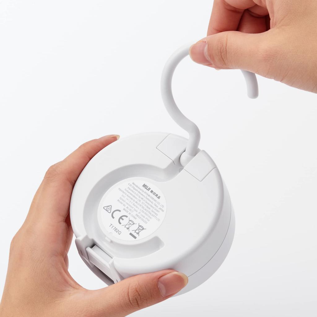 MUJI Analog Bathroom Clock 12046745 Wide x Deep x High MJ-BC2 White, 8.6cm 4.0cm 8.6cm