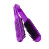 Hair Straightening Plywood Comb Straightener Styling Comb Hairdressing Tool (Purple)