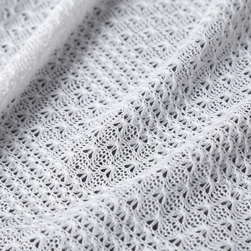 50x155cm Polyester Cotton Mesh Fabric Hollow Out Knitted Net Fabric For DIY Sewing Apparel Shop Bag Sexy Crochet Crop Tops Cloth