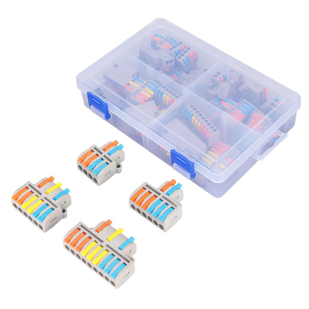 30Pcs Wire Conductor Connector Lever Splicing Terminal DF?42 DF?62 DF?63 DF?93 Set Kit