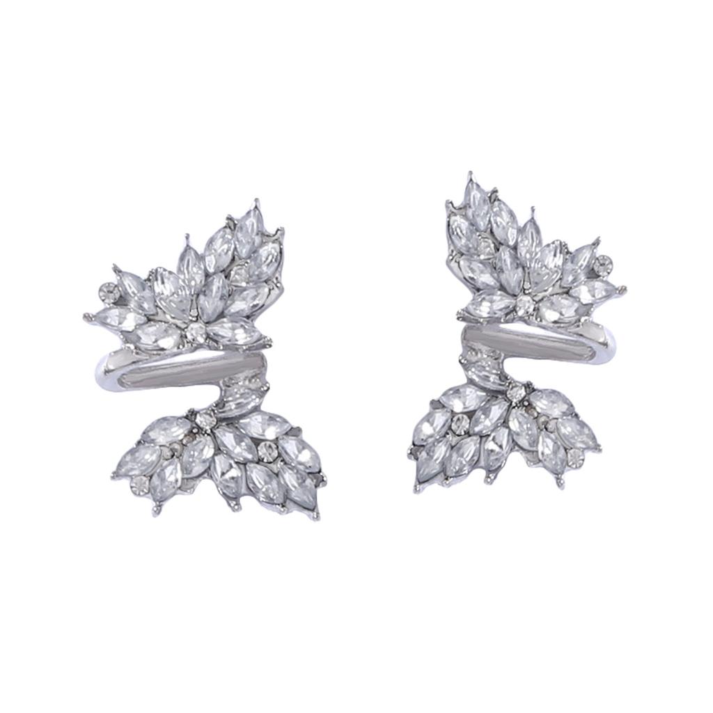Korean Version of the New Flash Diamond Butterfly Alloy Earrings, Light Luxury High-end Niche Fashion Versatile Earrings