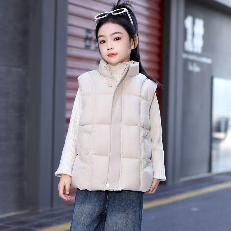 Kids' Winter Stand Collar Cotton Vest - Boys & Girls Outerwear