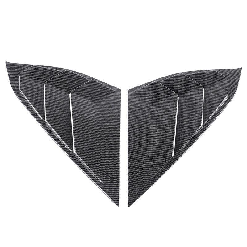 For Honda Accord 10th Gen 2018-2025 Car Rear Louver Window Side Shutter Cover Trim Sticker Vent Scoop ABS Carbon Fiber Black